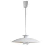 Modern Aluminum Disk Pendant Light Minimalist White and Blue Nordic Hanging Lamp