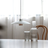 Modern Aluminum Disk Pendant Light Minimalist White and Blue Nordic Hanging Lamp