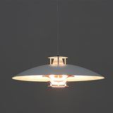 Modern Aluminum Disk Pendant Light Minimalist White and Blue Nordic Hanging Lamp