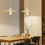 Modern Aluminum Disk Pendant Light Minimalist White and Blue Nordic Hanging Lamp