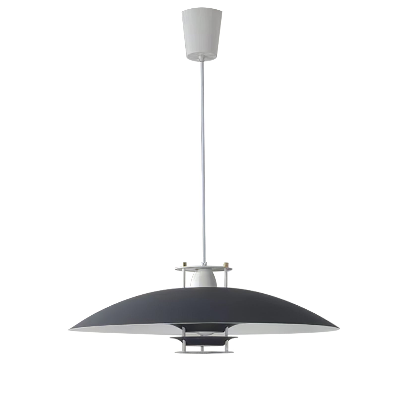 Modern Aluminum Disk Pendant Light Minimalist White and Blue Nordic Hanging Lamp