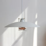 Modern Aluminum Disk Pendant Light Minimalist White and Blue Nordic Hanging Lamp