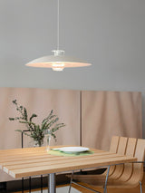 Modern Aluminum Disk Pendant Light Minimalist White and Blue Nordic Hanging Lamp