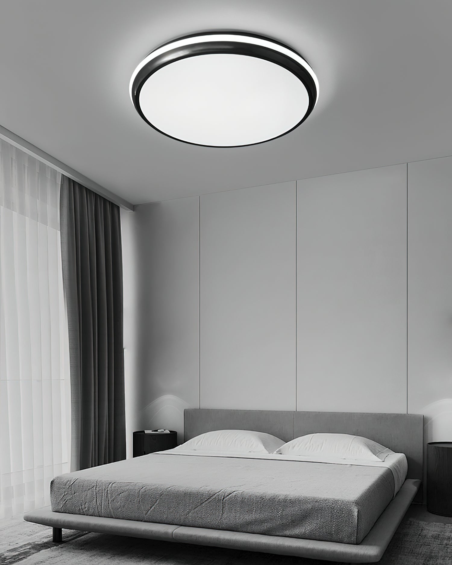 Jameson Modern Slim LED Flush Mount Ceiling Light Brass and Acrylic Fixture