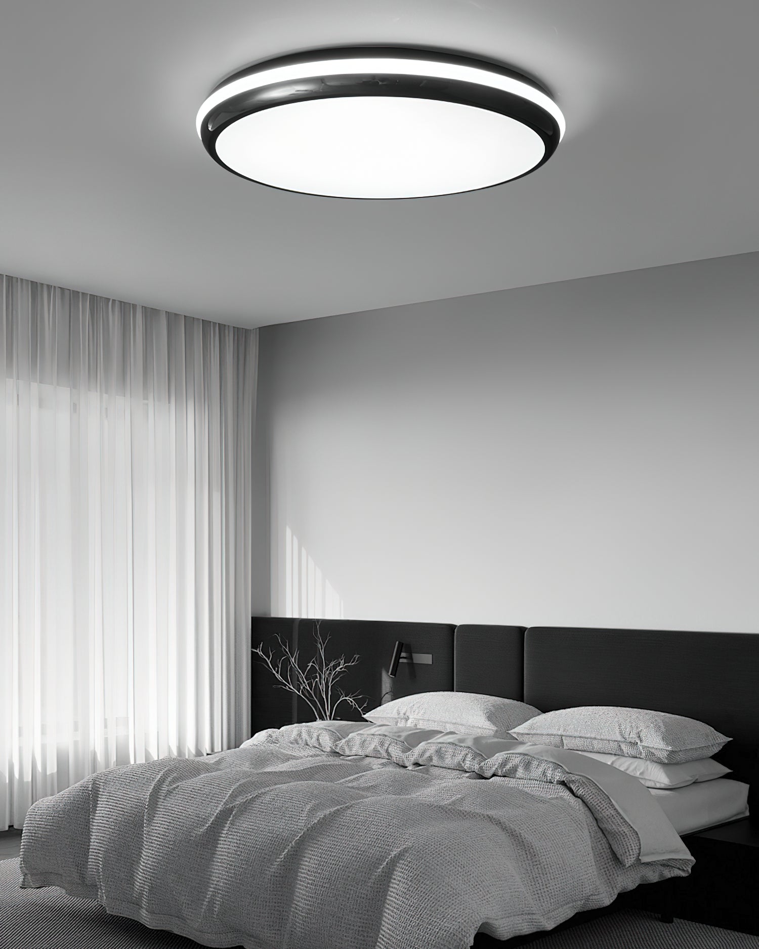 Jameson Modern Slim LED Flush Mount Ceiling Light Brass and Acrylic Fixture