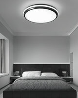 Jameson Modern Slim LED Flush Mount Ceiling Light Brass and Acrylic Fixture