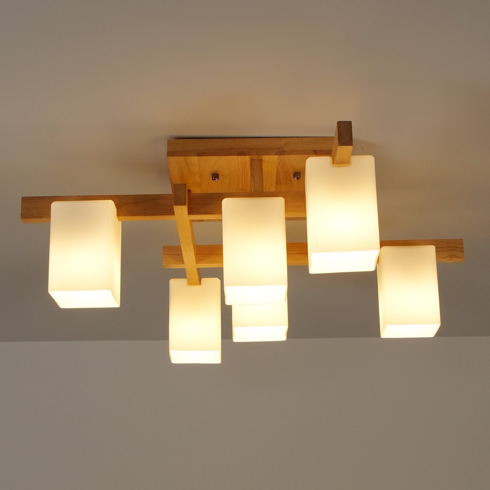 modern-japanese-square-wood-ceiling-light-fixture-with-glass-shades-for-living-room
