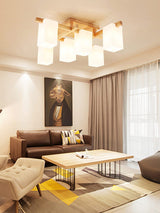 modern-japanese-square-wood-ceiling-light-fixture-with-glass-shades-for-living-room