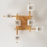 modern-japanese-square-wood-ceiling-light-fixture-with-glass-shades-for-living-room