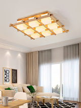 traditional-japanese-style-lattice-wood-ceiling-lamp-with-frosted-glass-shades