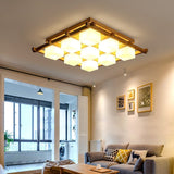 traditional-japanese-style-lattice-wood-ceiling-lamp-with-frosted-glass-shades