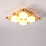 traditional-japanese-style-lattice-wood-ceiling-lamp-with-frosted-glass-shades