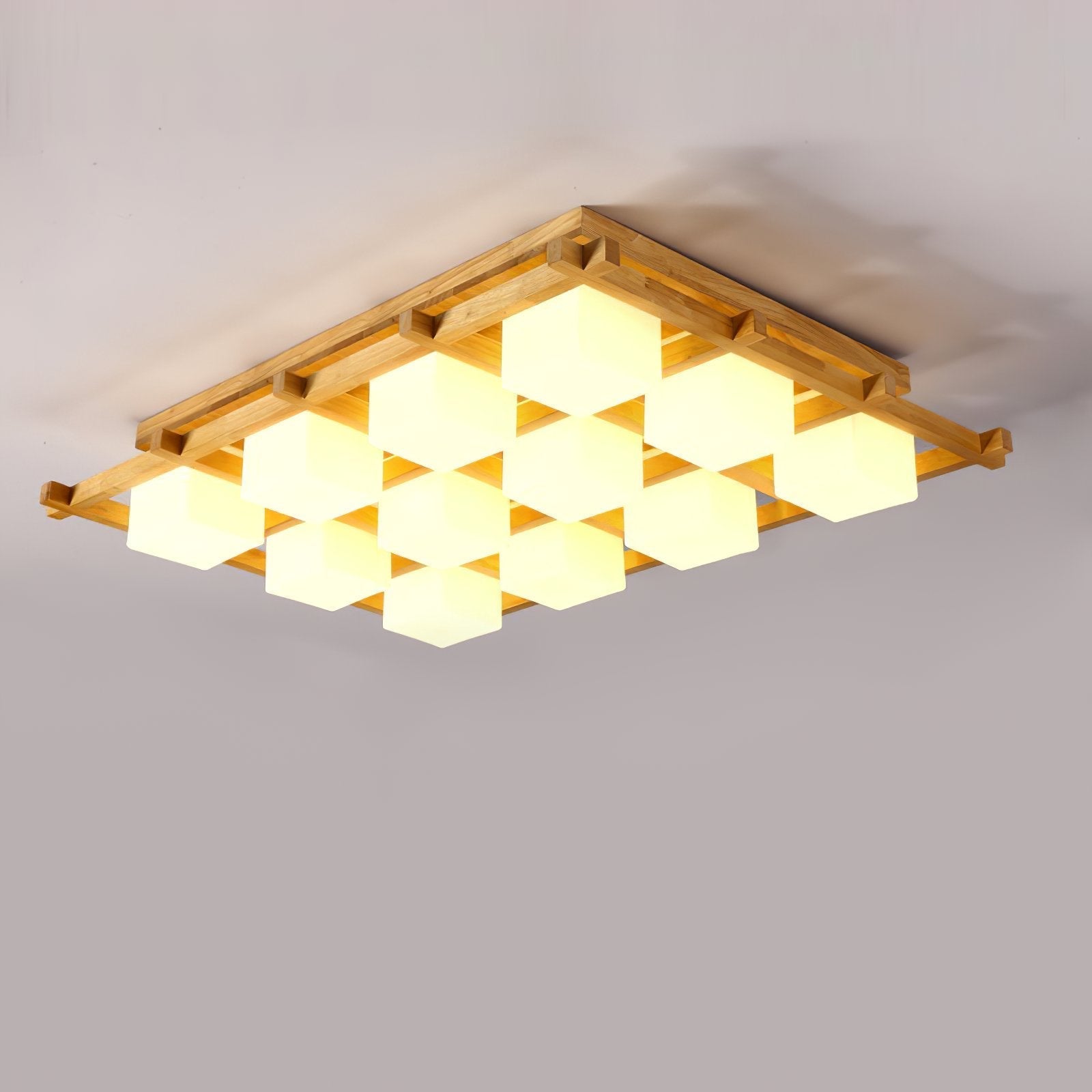 traditional-japanese-style-lattice-wood-ceiling-lamp-with-frosted-glass-shades