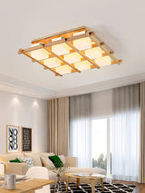 traditional-japanese-style-lattice-wood-ceiling-lamp-with-frosted-glass-shades