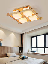 traditional-japanese-style-lattice-wood-ceiling-lamp-with-frosted-glass-shades