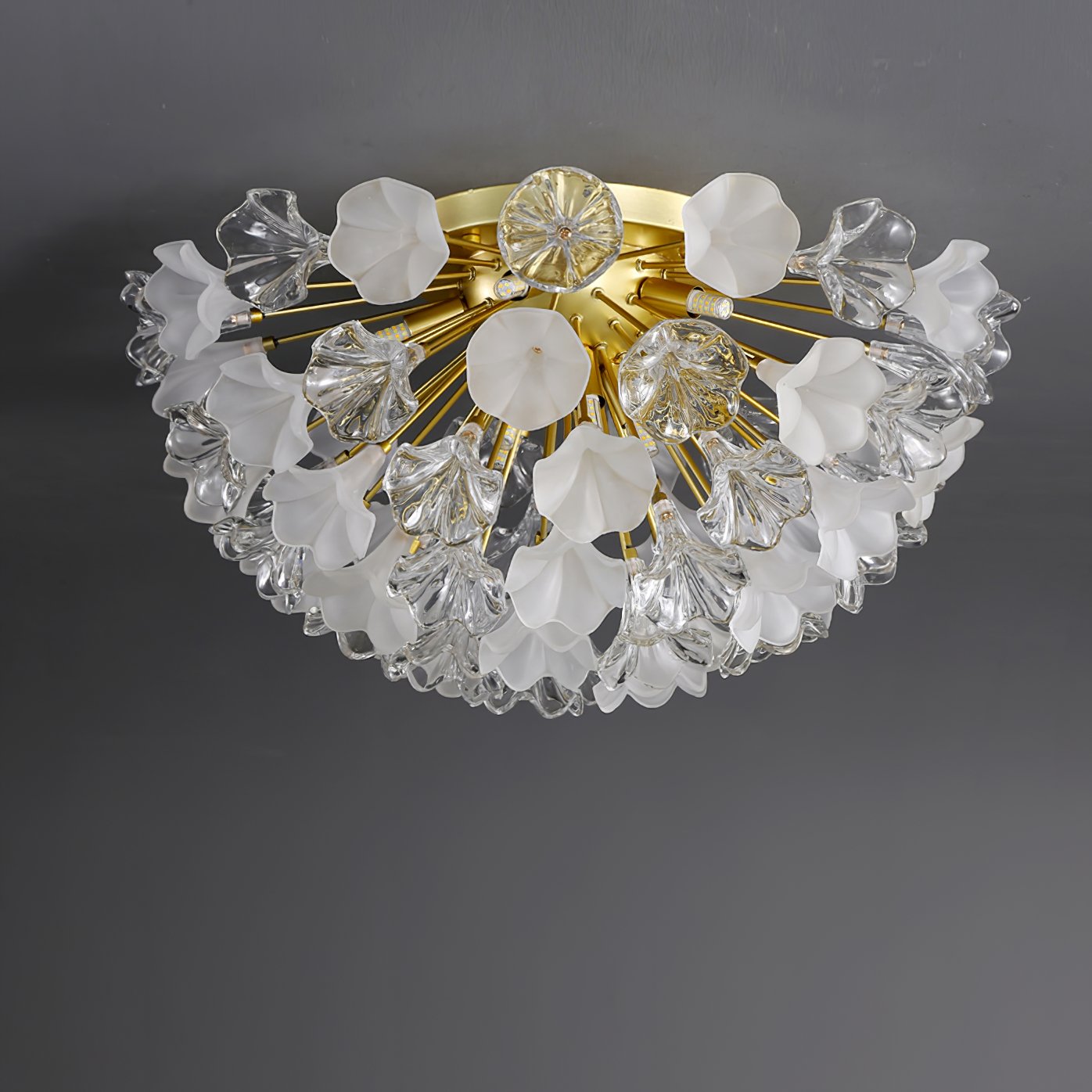 modern-gold-flush-mount-chandelier-with-hand-blown-glass-globes-for-living-room