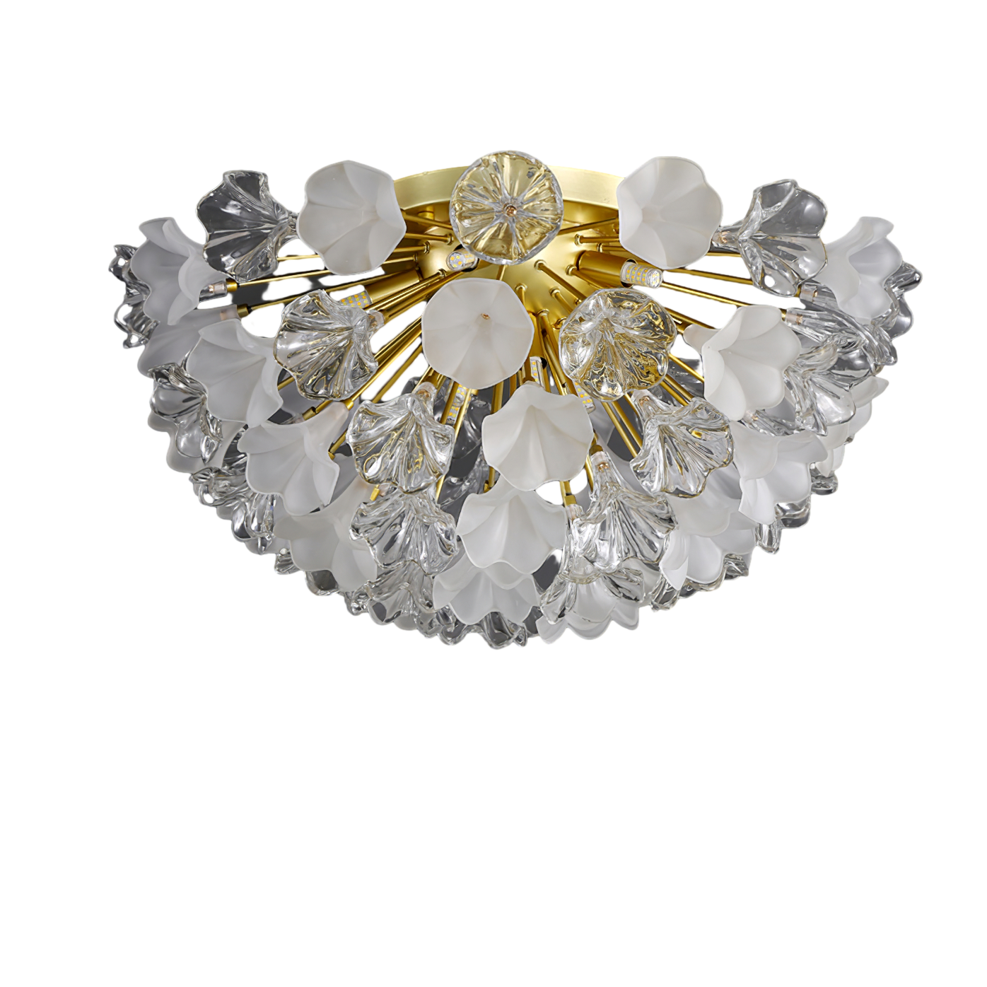 modern-gold-flush-mount-chandelier-with-hand-blown-glass-globes-for-living-room