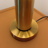 Jaspar Gold Metal Desk Lamp with Elegant Fabric Shade for Modern Home Office and Bedroom