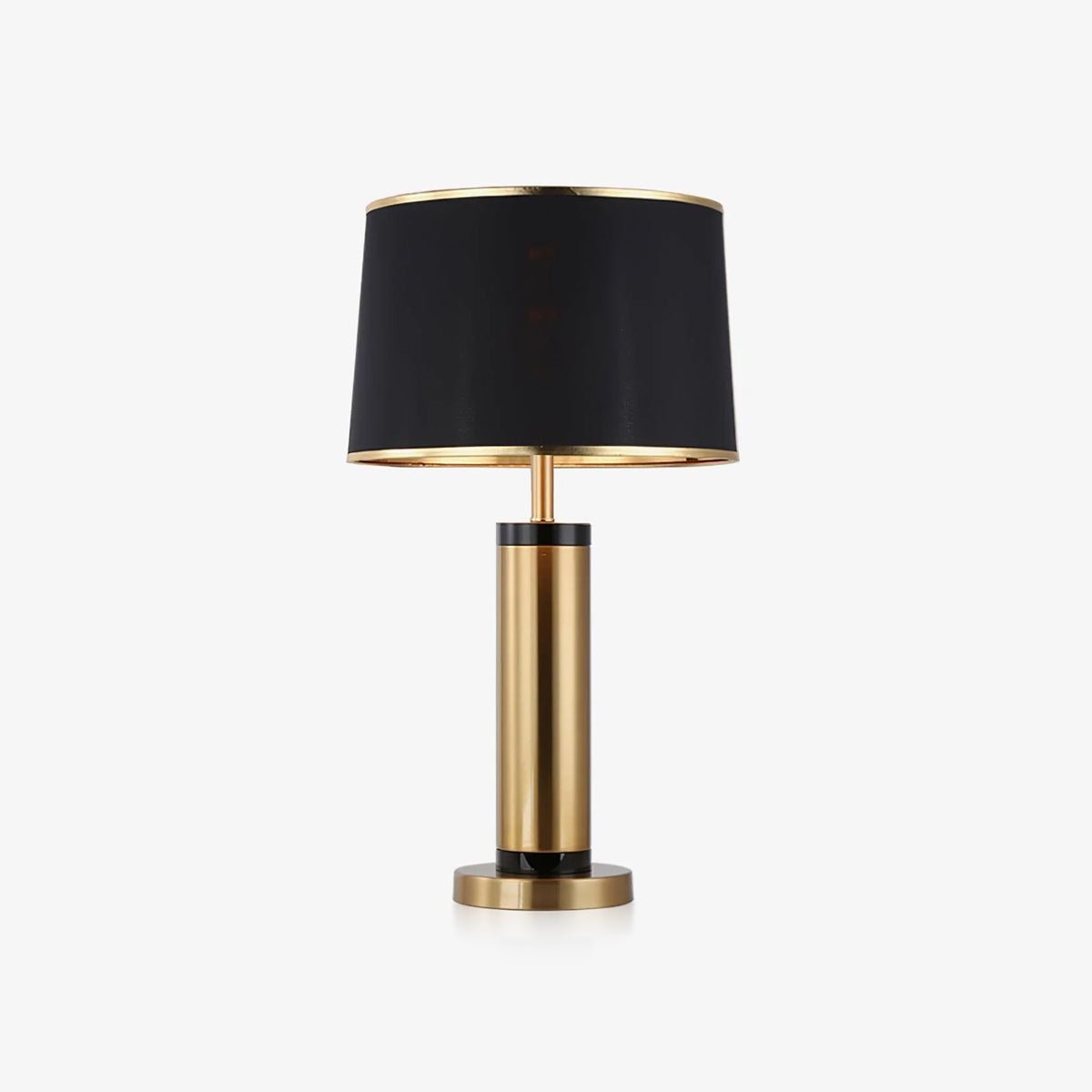 Jaspar Gold Metal Desk Lamp with Elegant Fabric Shade for Modern Home Office and Bedroom