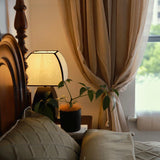 Javier Contemporary Black Metal Table Lamp with White Fabric Shade for Modern Home Decor