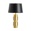 Luxury Gold Cylinder Table Lamp with Black Linen Drum Shade for Modern Decor