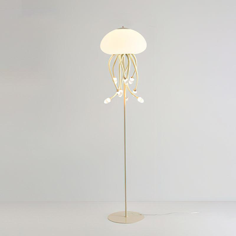 Contemporary Jellyfish Multi Head LED Floor Lamp with Acrylic Shades