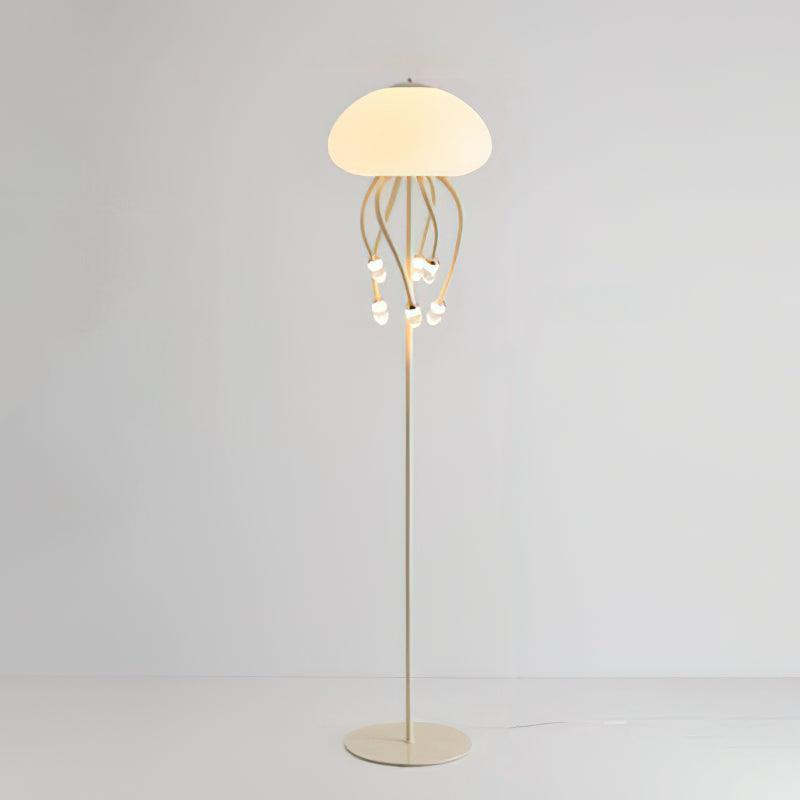 Contemporary Jellyfish Multi Head LED Floor Lamp with Acrylic Shades