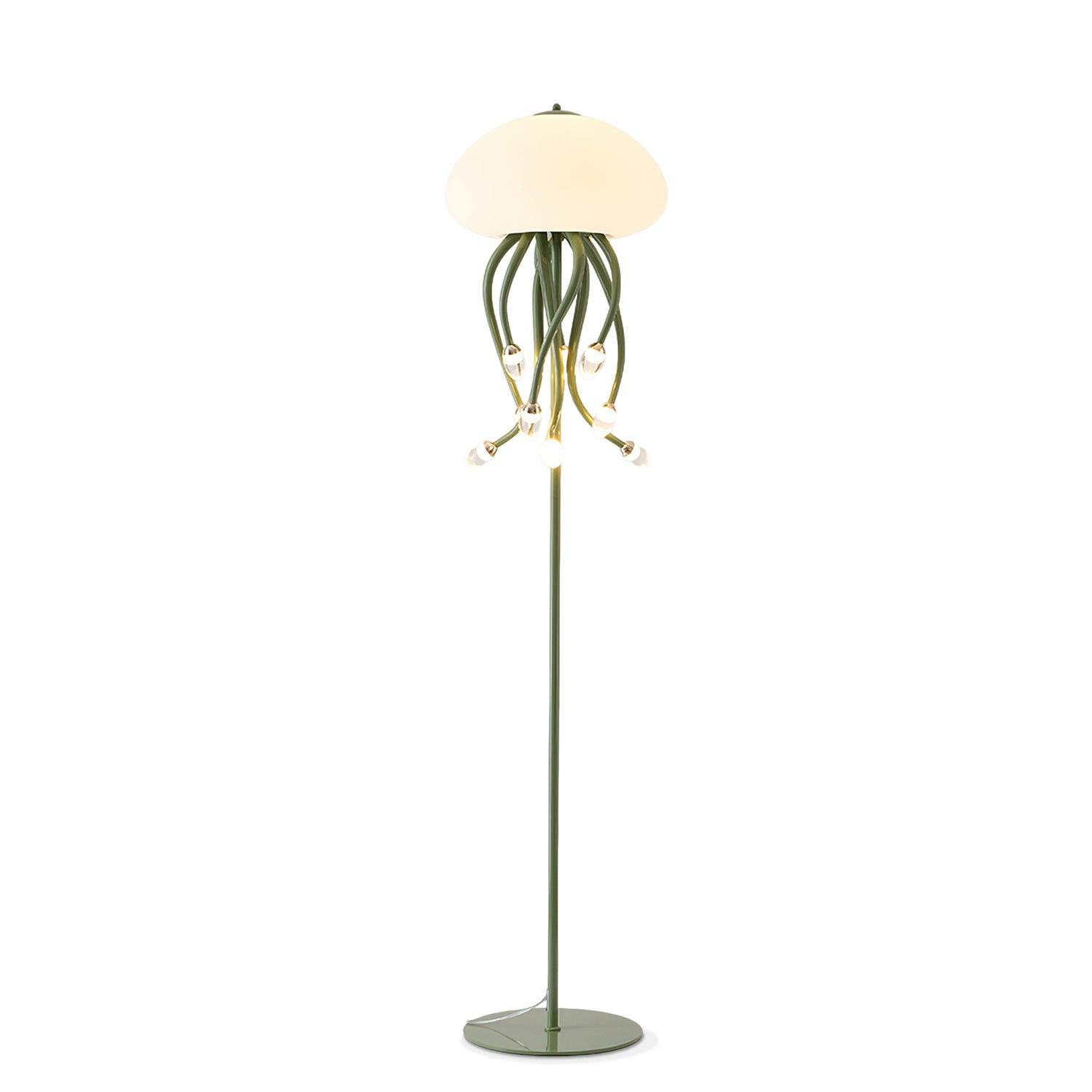 Contemporary Jellyfish Multi Head LED Floor Lamp with Acrylic Shades