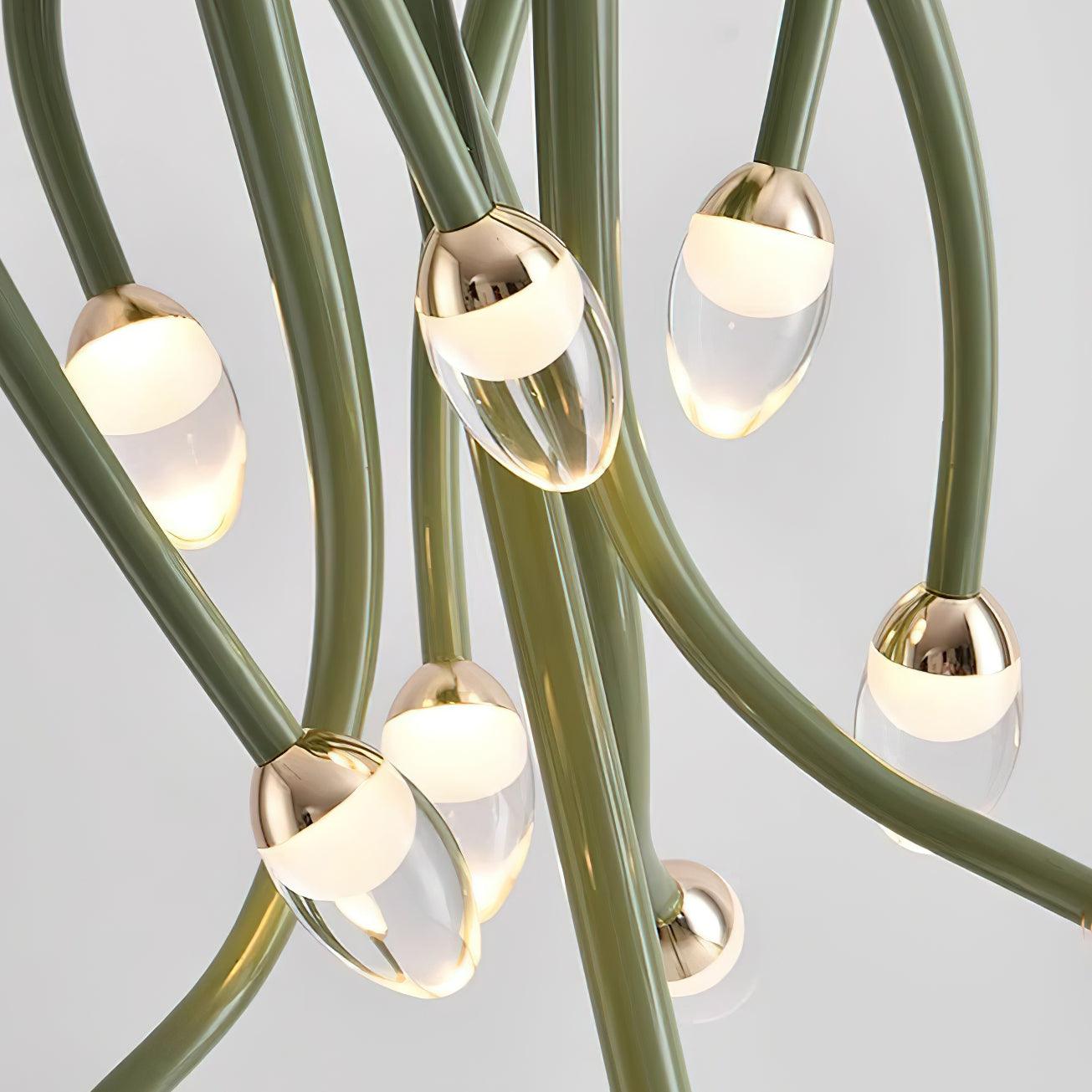 Contemporary Jellyfish Multi Head LED Floor Lamp with Acrylic Shades
