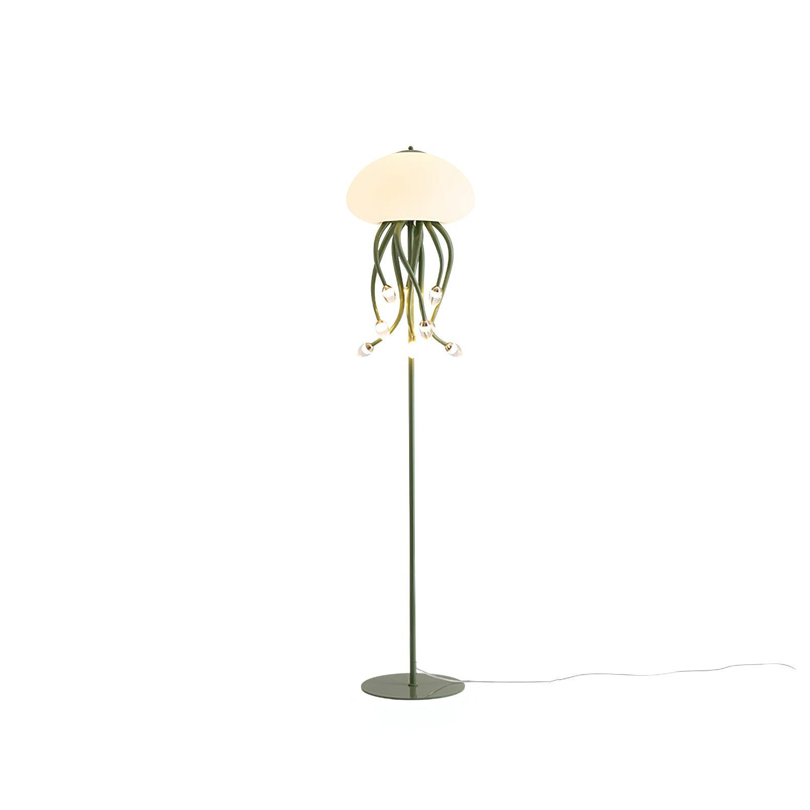 Contemporary Jellyfish Multi Head LED Floor Lamp with Acrylic Shades