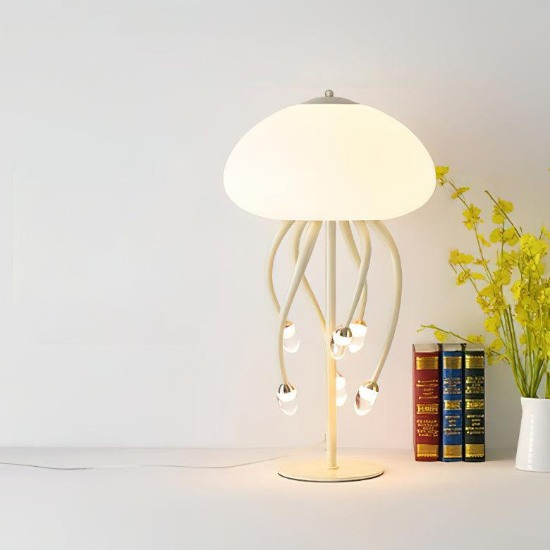 Modern Jellyfish Acrylic Table Lamp Integrated LED Decorative Nightstand Lighting