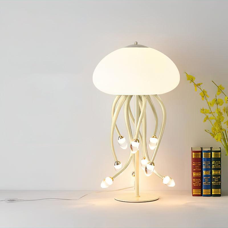 Modern Jellyfish Acrylic Table Lamp Integrated LED Decorative Nightstand Lighting