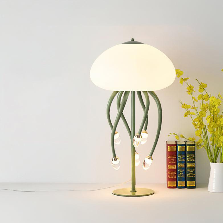 Modern Jellyfish Acrylic Table Lamp Integrated LED Decorative Nightstand Lighting