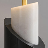 Jude Modern Marble Brass Table Lamp with Fabric Shade for Luxury Home Office and Bedside Lighting