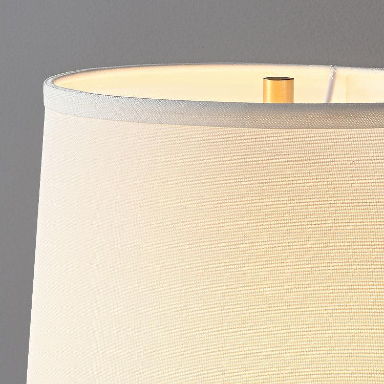 Jude Modern Marble Brass Table Lamp with Fabric Shade for Luxury Home Office and Bedside Lighting
