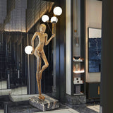 Modern Juggling Sculptor Standing Floor Lamp with Illuminated Glass Spheres