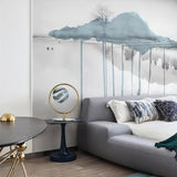 Jupiter Celestial Glass Globe Table Lamp with Gold and Blue Finish for Modern Bedrooms