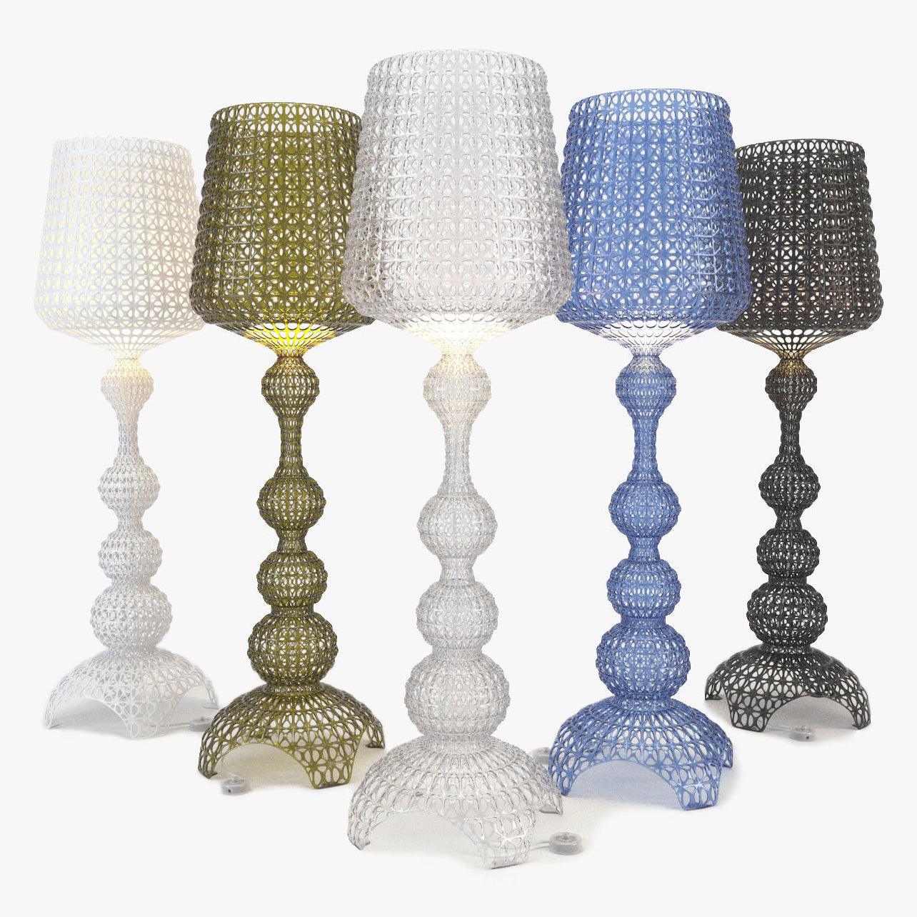 Modern Lace Design Acrylic Kabuki Floor Lamp with Integrated LED Dimmable Light