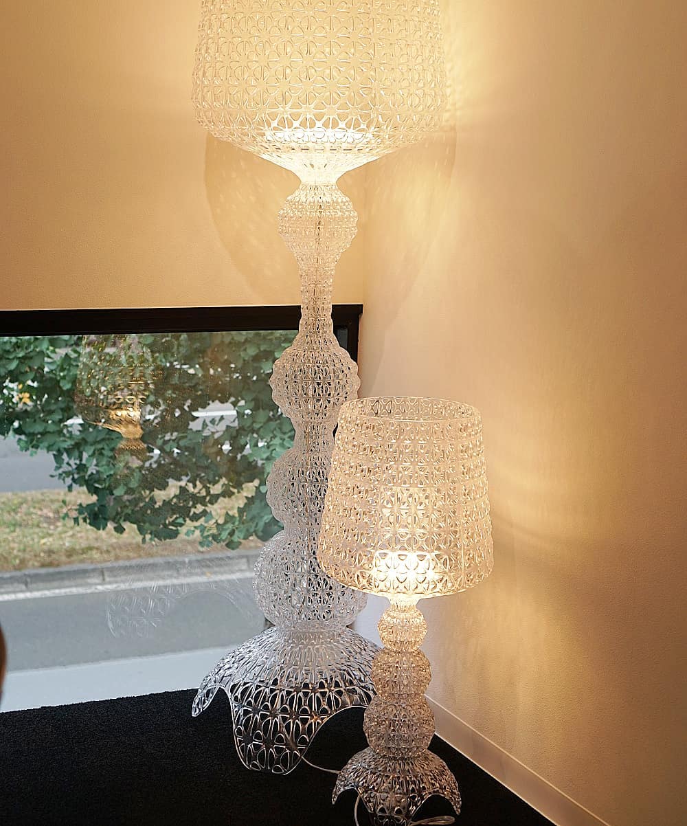 Modern Lace Design Acrylic Kabuki Floor Lamp with Integrated LED Dimmable Light