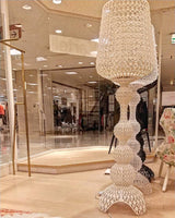 Modern Lace Design Acrylic Kabuki Floor Lamp with Integrated LED Dimmable Light