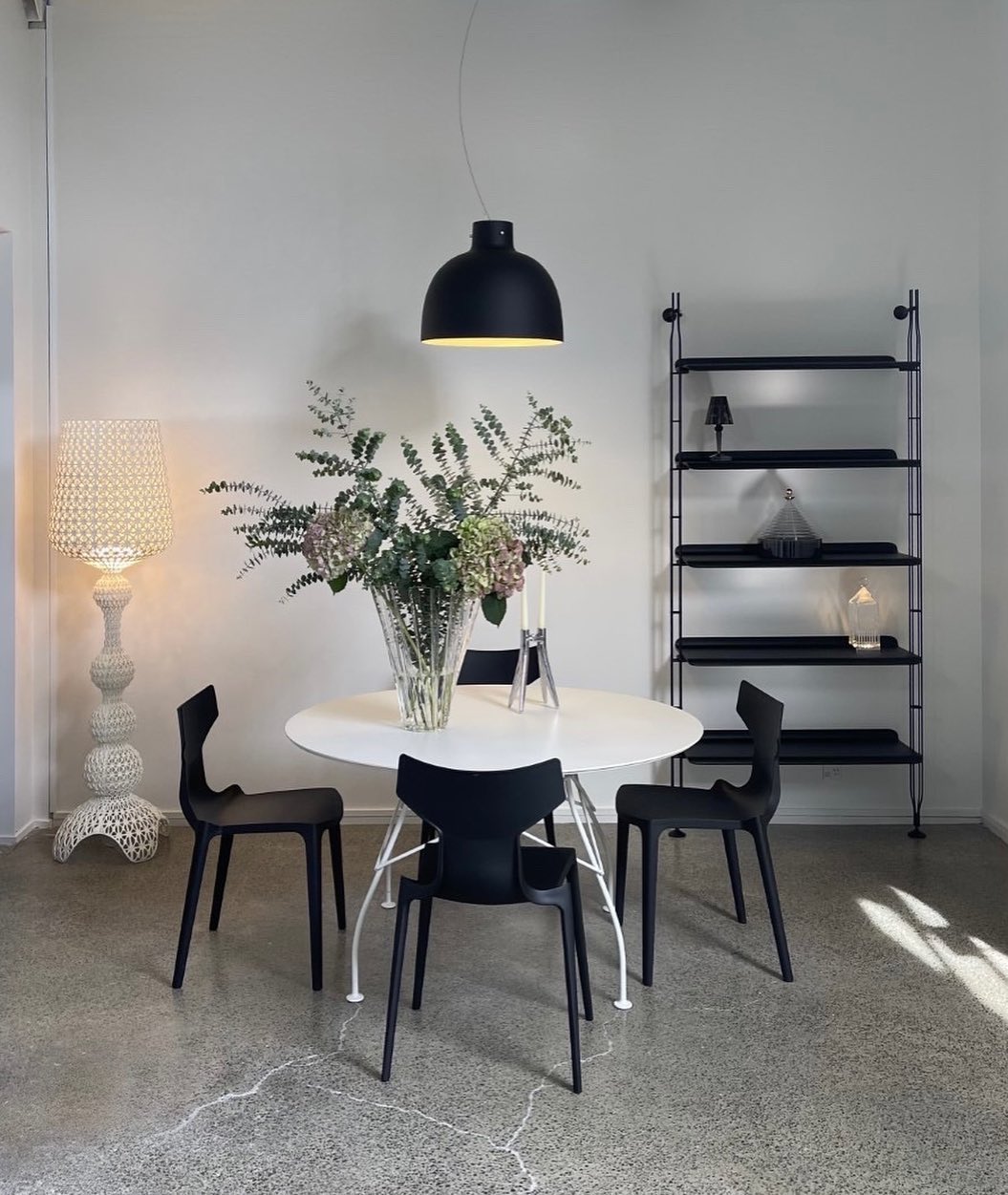 Modern Lace Design Acrylic Kabuki Floor Lamp with Integrated LED Dimmable Light
