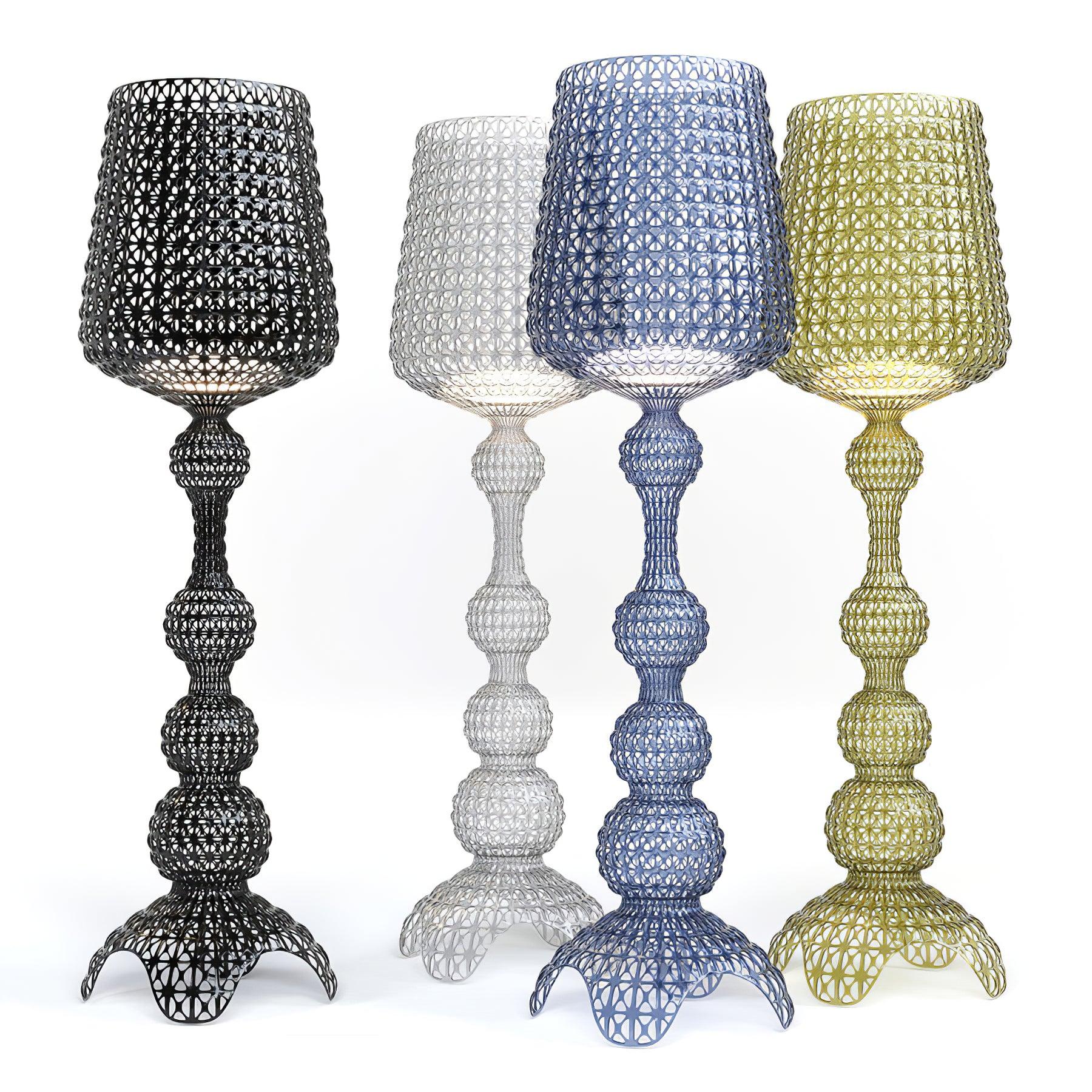 Modern Lace Design Acrylic Kabuki Floor Lamp with Integrated LED Dimmable Light
