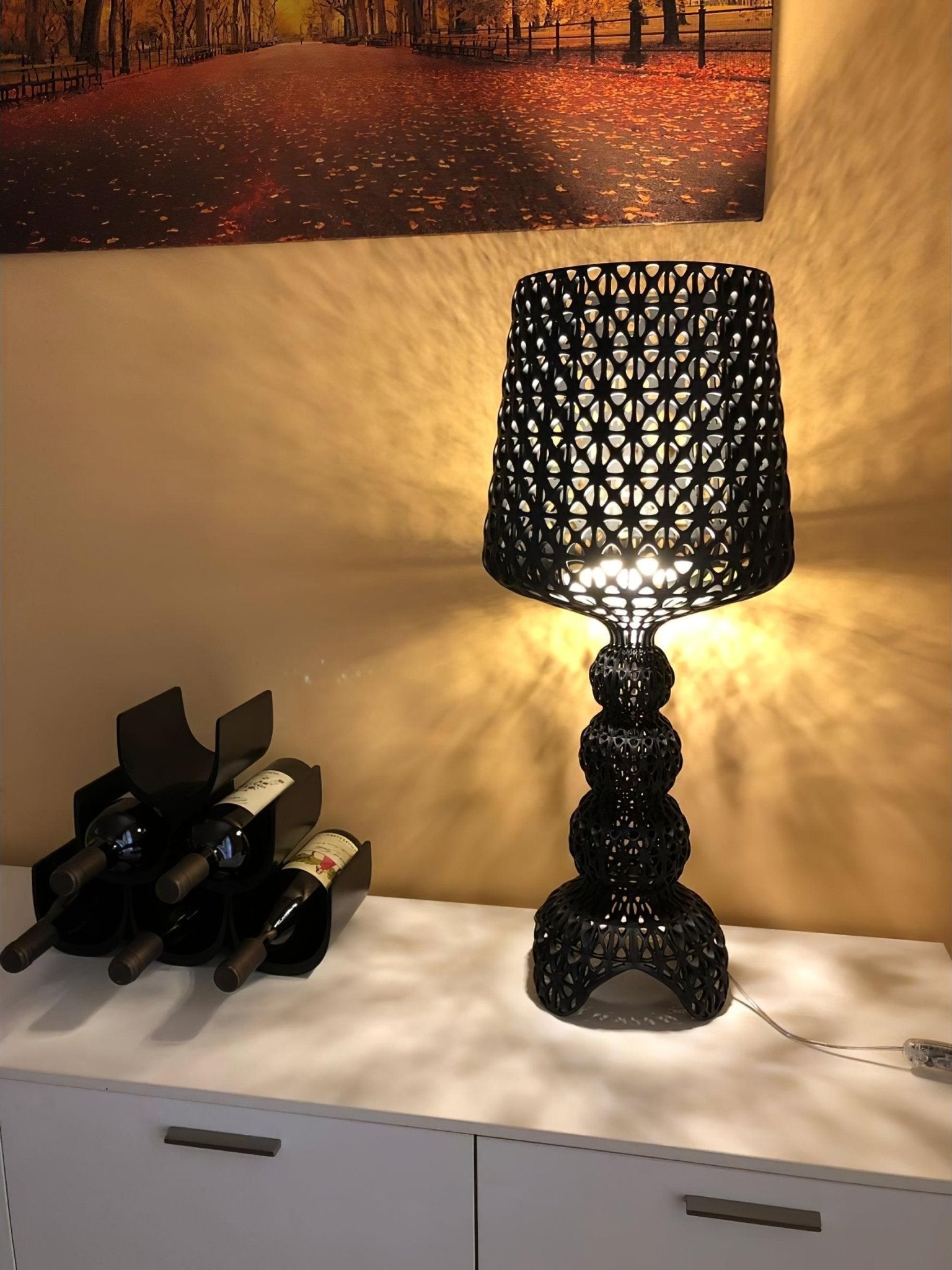 Elegant Kabuki Style Modern Acrylic LED Table Lamp with Dimmable Light