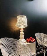 Elegant Kabuki Style Modern Acrylic LED Table Lamp with Dimmable Light