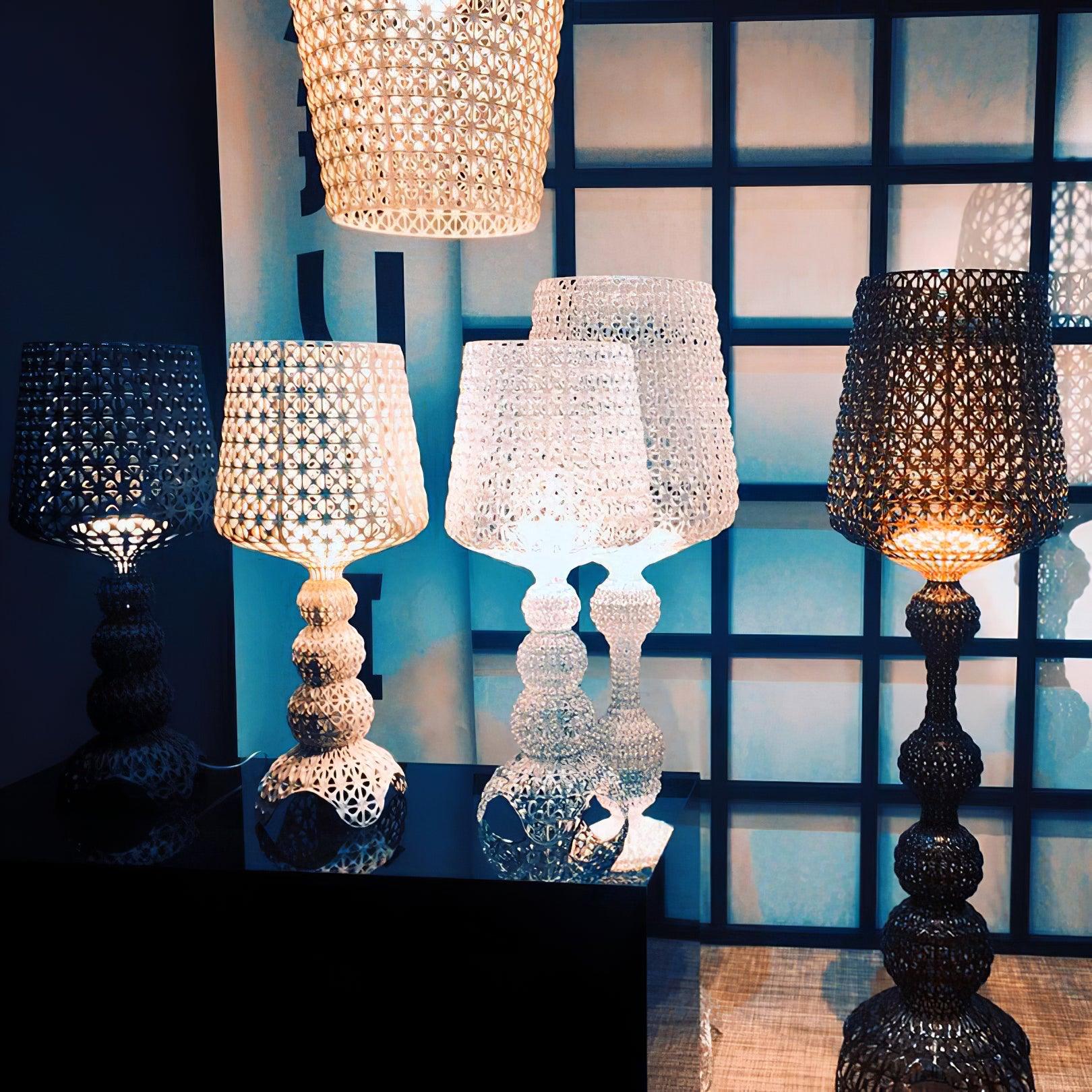 Elegant Kabuki Style Modern Acrylic LED Table Lamp with Dimmable Light