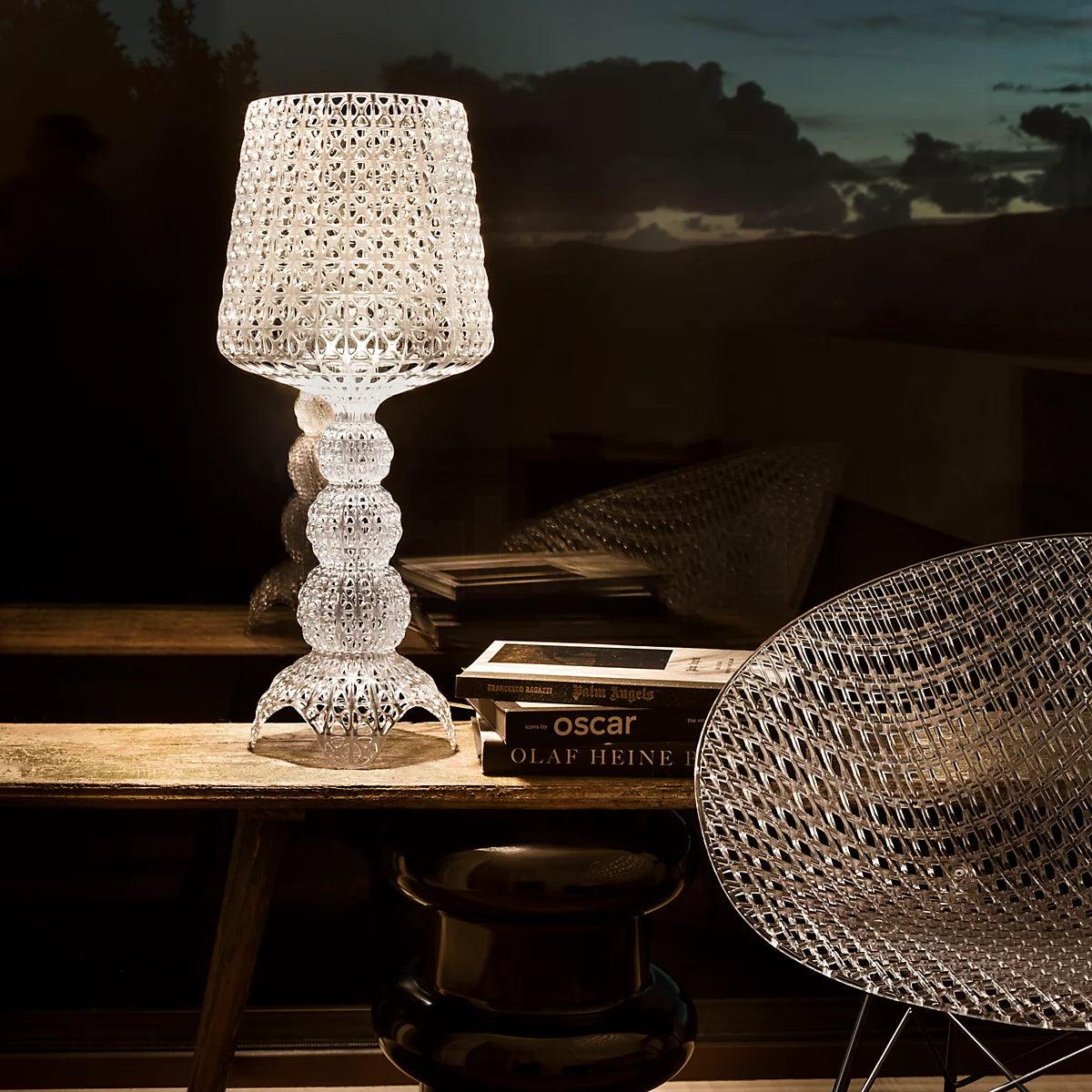 Elegant Kabuki Style Modern Acrylic LED Table Lamp with Dimmable Light
