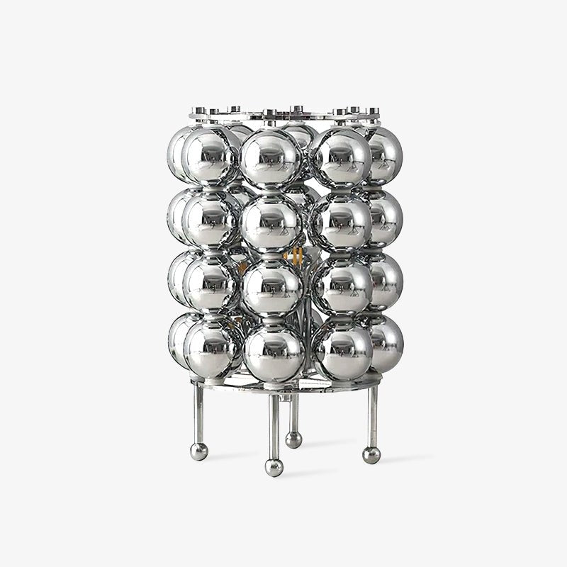 Modern Chrome Spherical Stainless Steel Table Lamp for Contemporary Desk and Reading