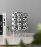 Modern Chrome Spherical Stainless Steel Table Lamp for Contemporary Desk and Reading
