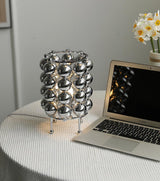 Modern Chrome Spherical Stainless Steel Table Lamp for Contemporary Desk and Reading