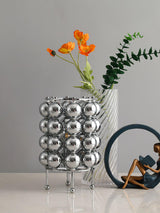 Modern Chrome Spherical Stainless Steel Table Lamp for Contemporary Desk and Reading